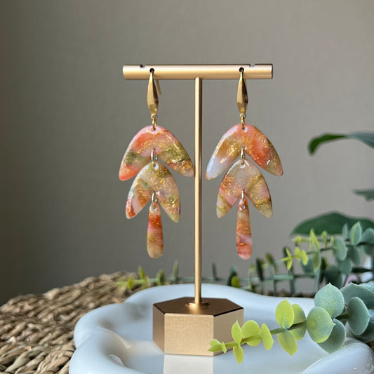 Marbled Translucent Polymer Clay Earrings