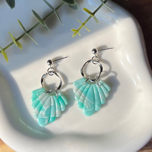 Ocean Waves Polymer Clay Earrings