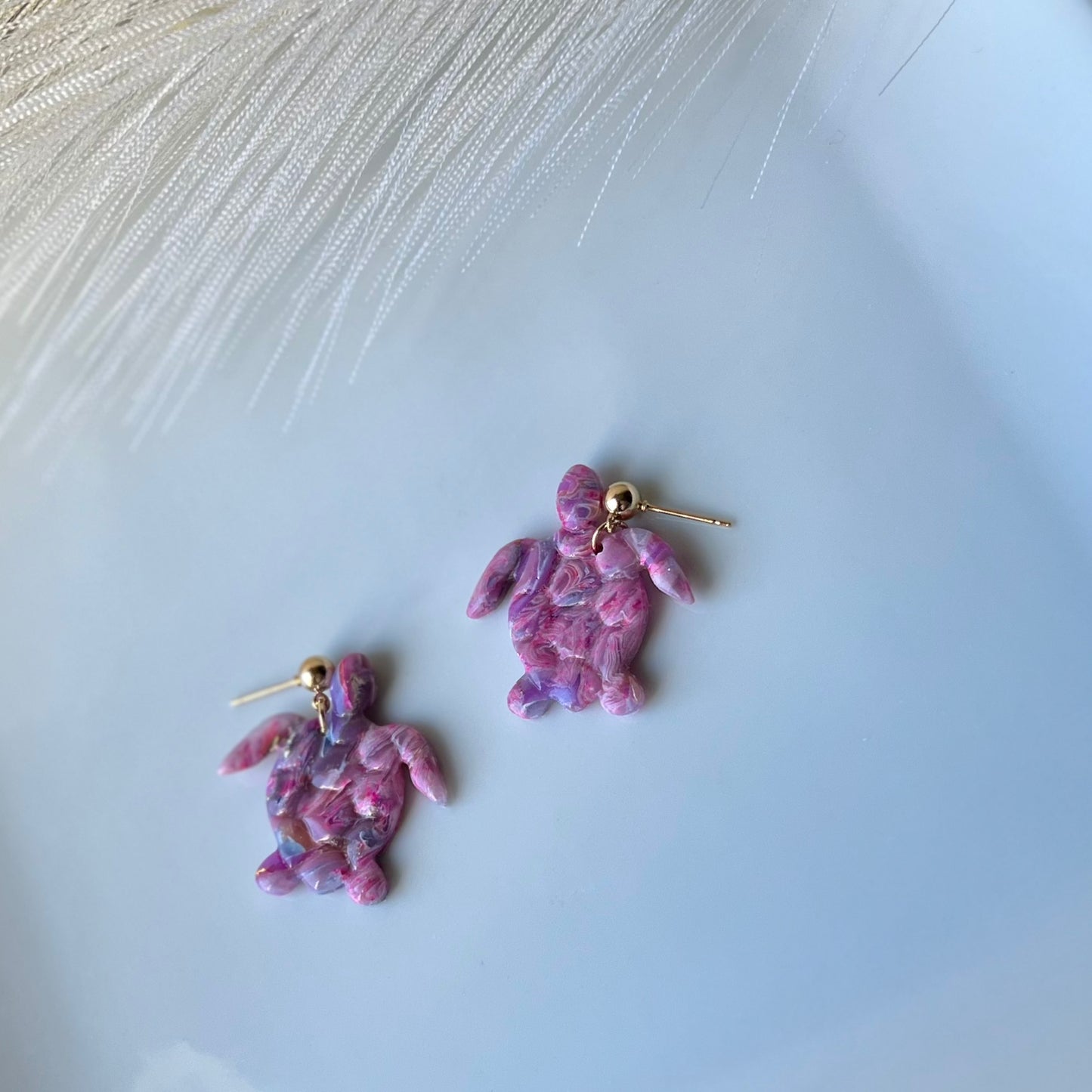 Sea Turtle Polymer Clay Earrings