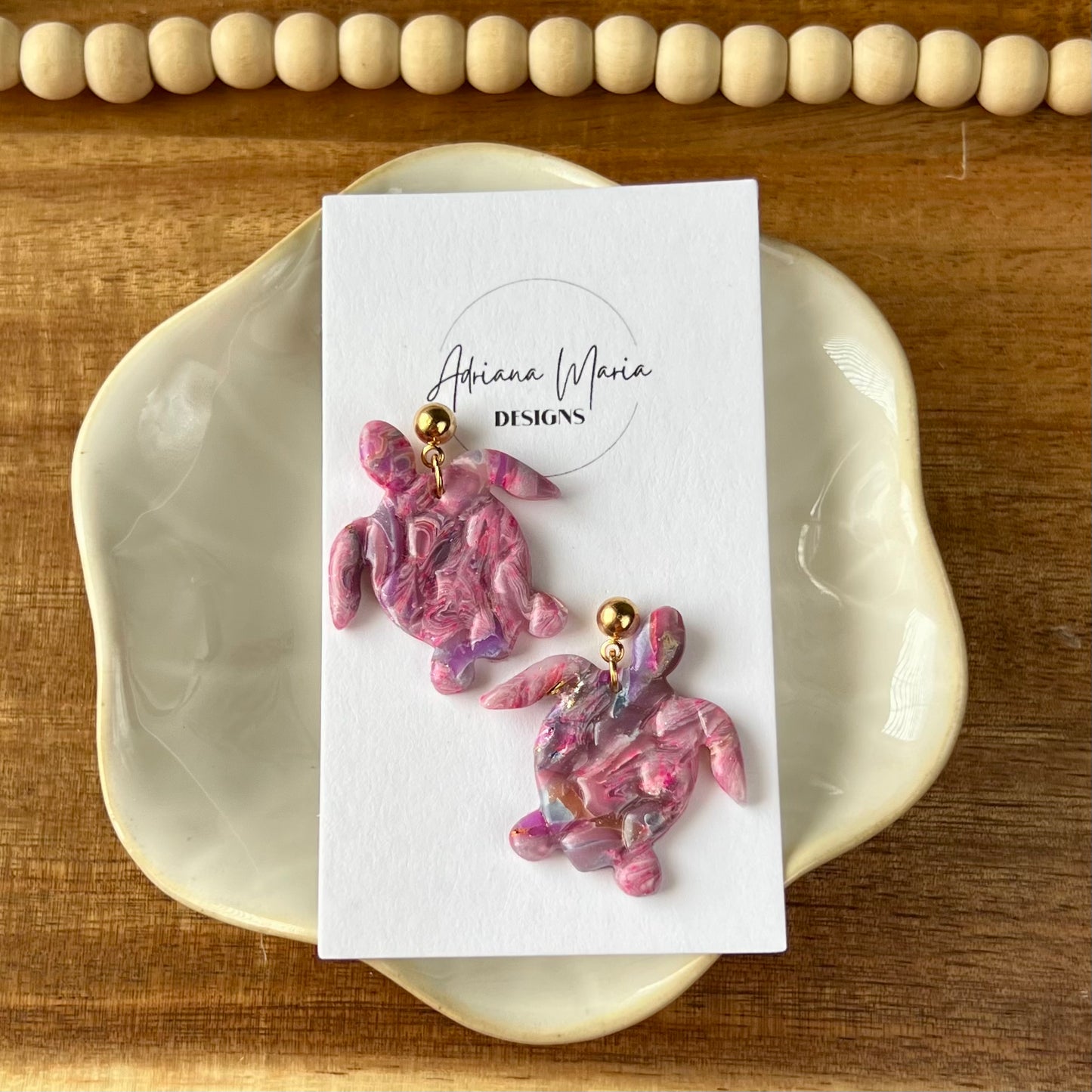 Sea Turtle Polymer Clay Earrings