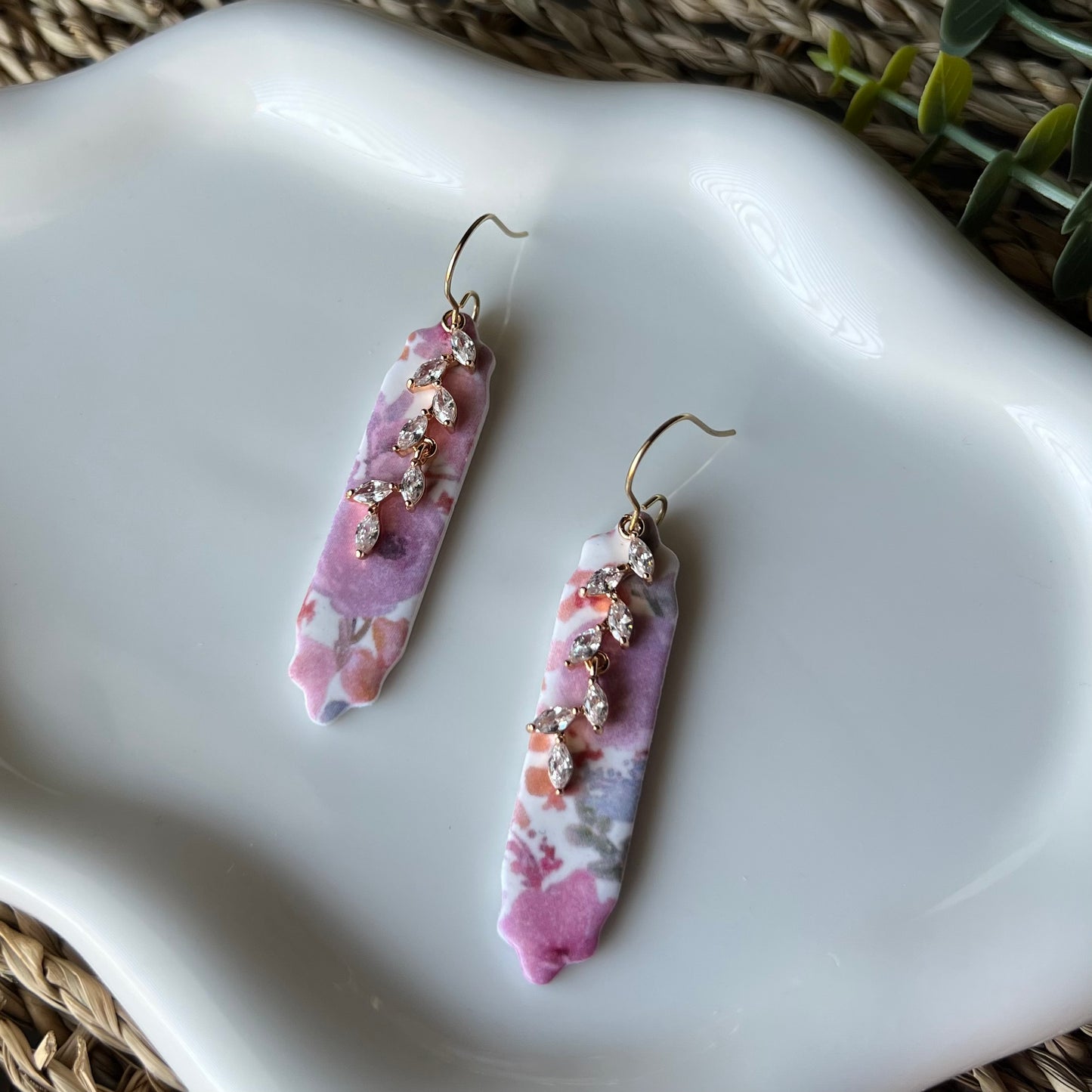 Soft Bloom Polymer Clay Earrings
