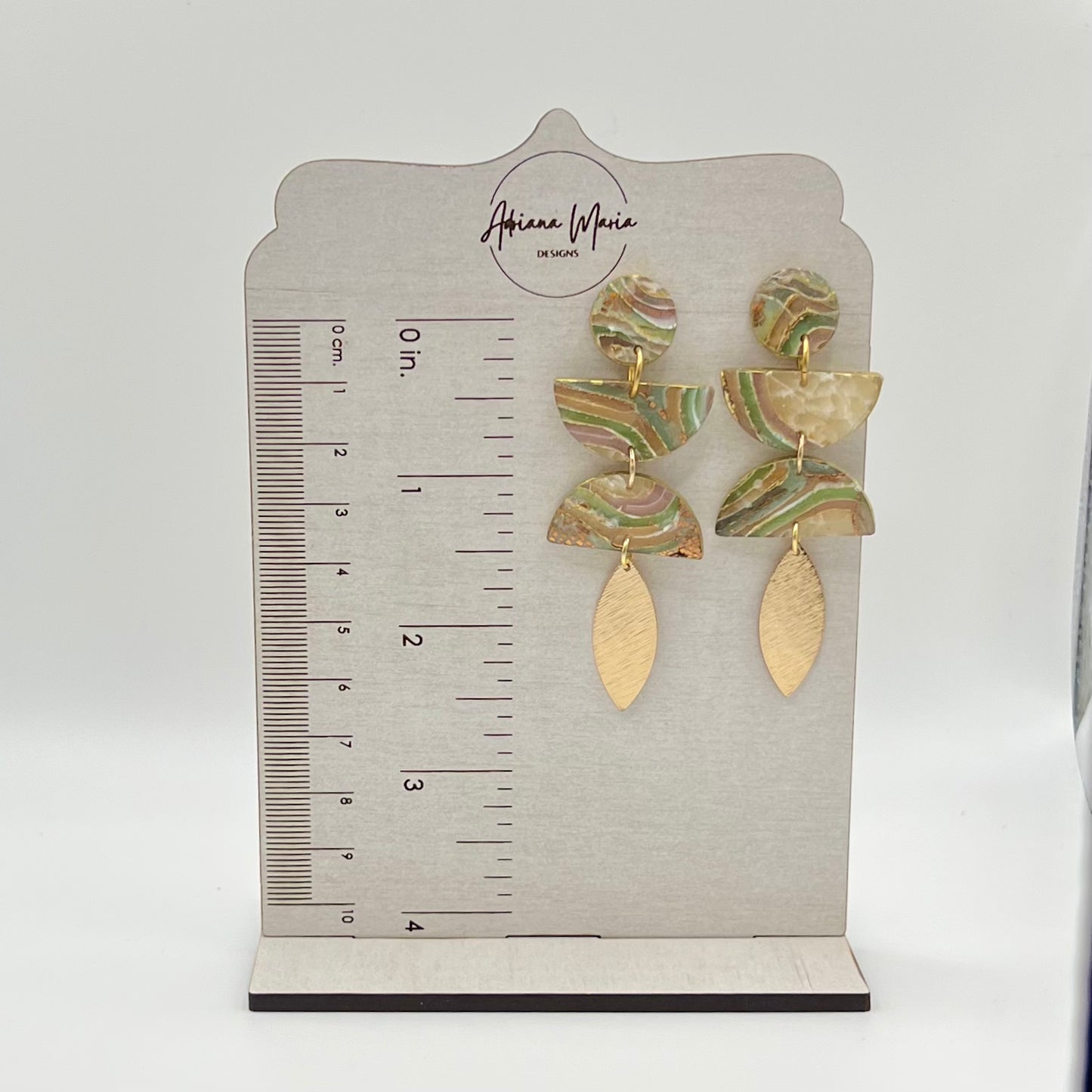 Spring Agate Polymer Clay Earrings