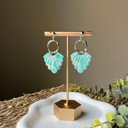 Ocean Waves Polymer Clay Earrings
