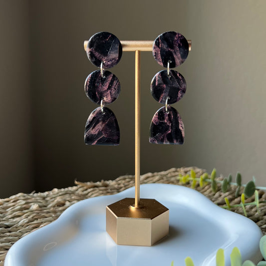 Midnight Magic: Polymer Clay Statement Earrings