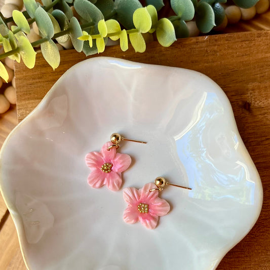 Cherry Blossom Sakura Flower Clay Earrings