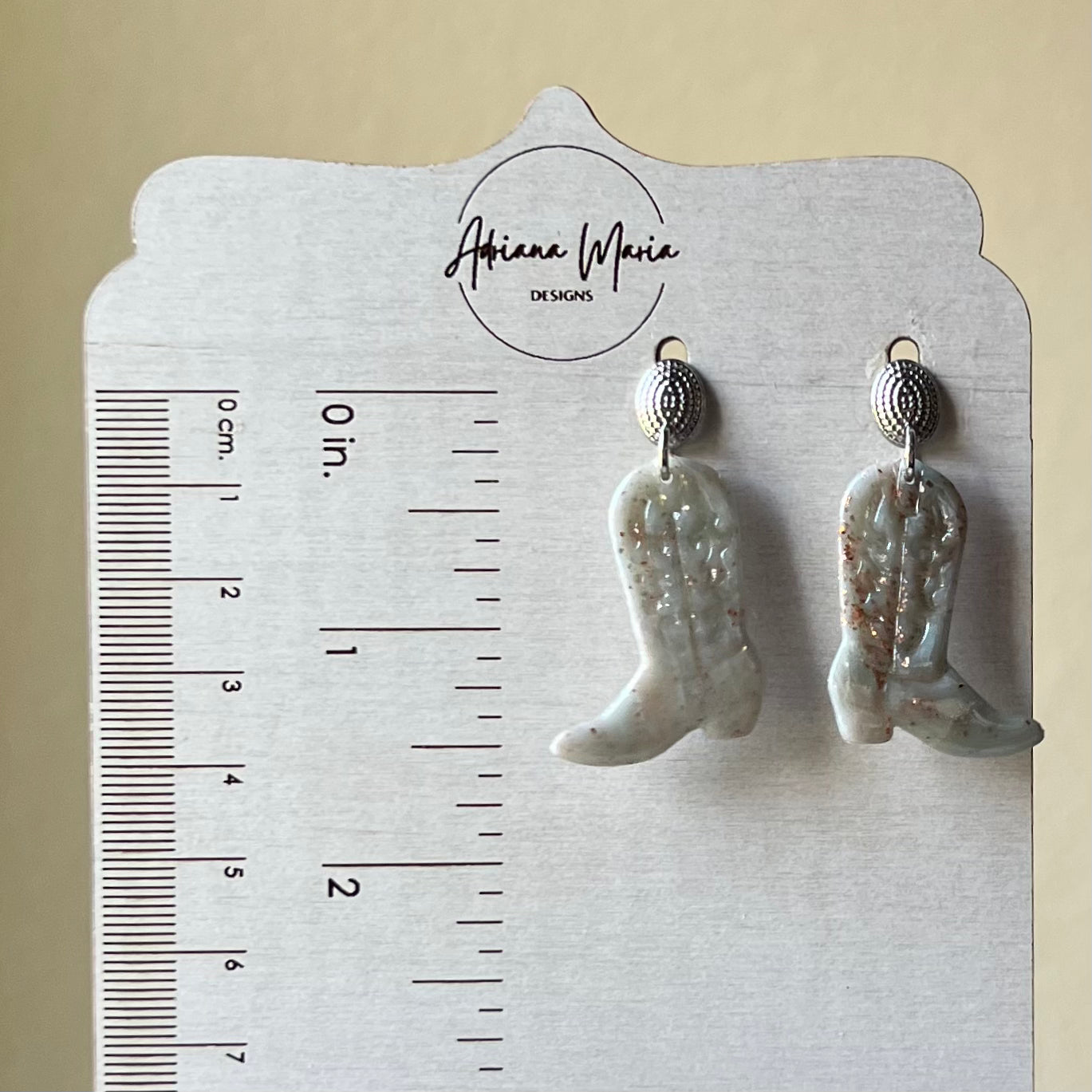 Cowgirl Boot Polymer Clay Earrings