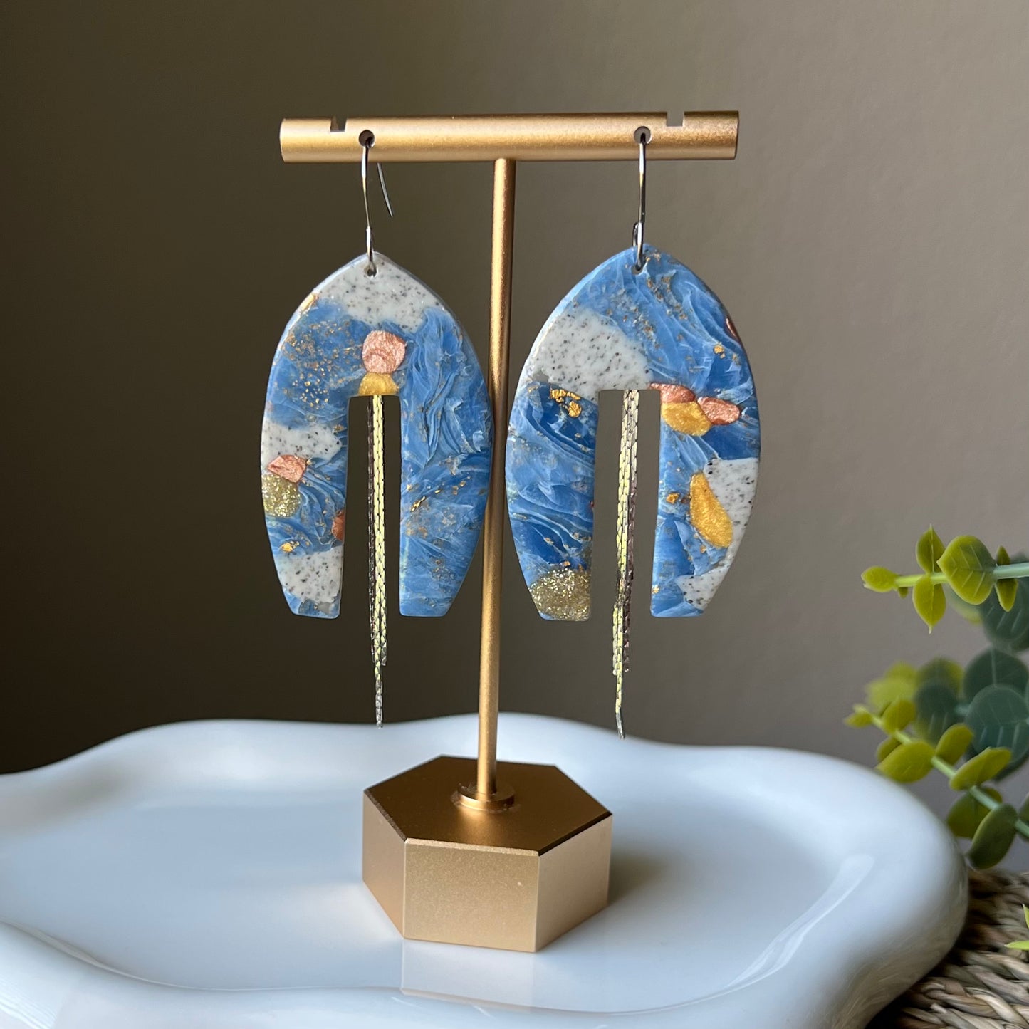 Large Arches Polymer Clay Statement Earrings