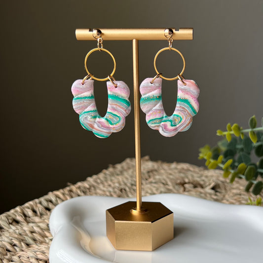 Faux Agate Polymer Clay Earrings