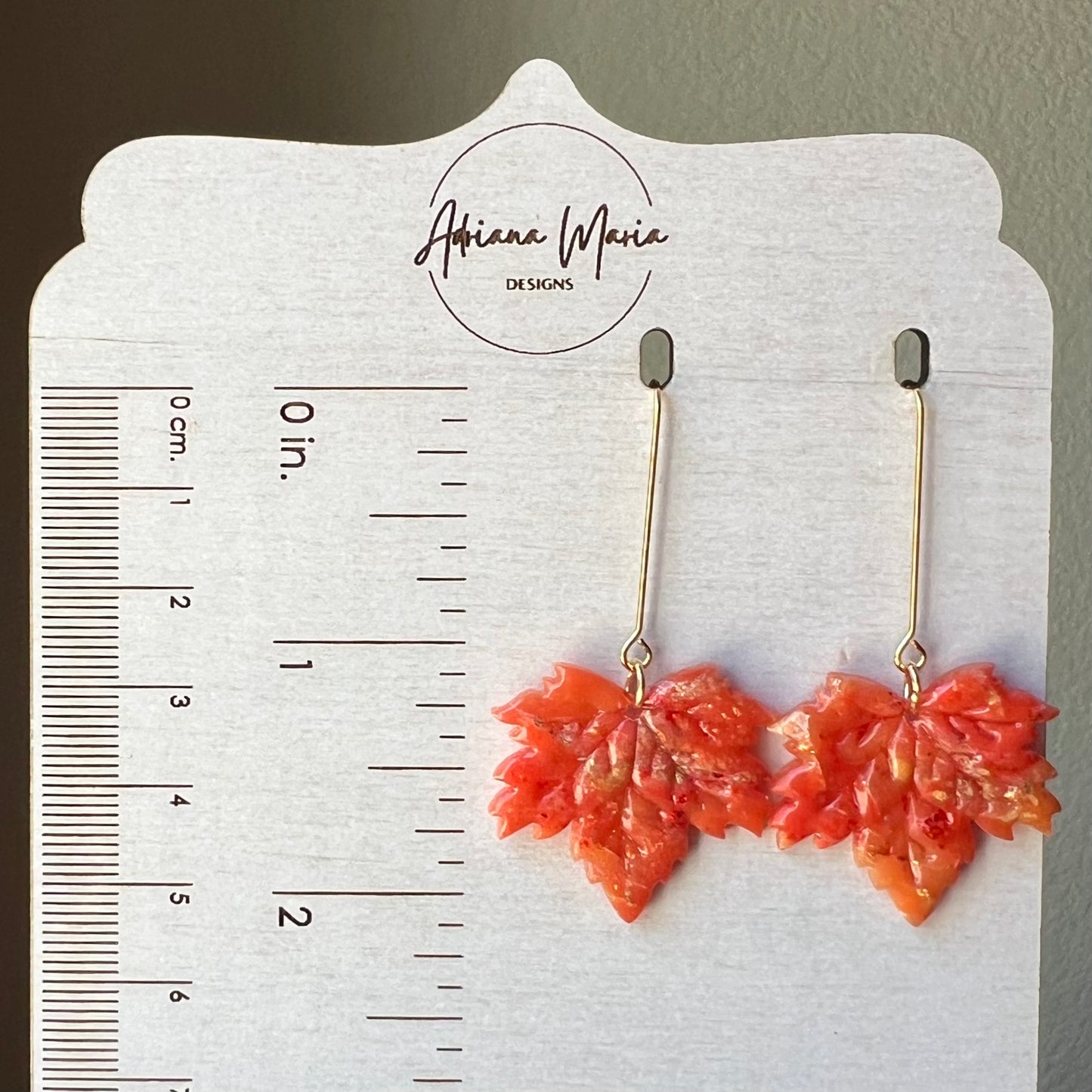 Autumn Sunset: Maple Leaf Polymer Clay Earrings
