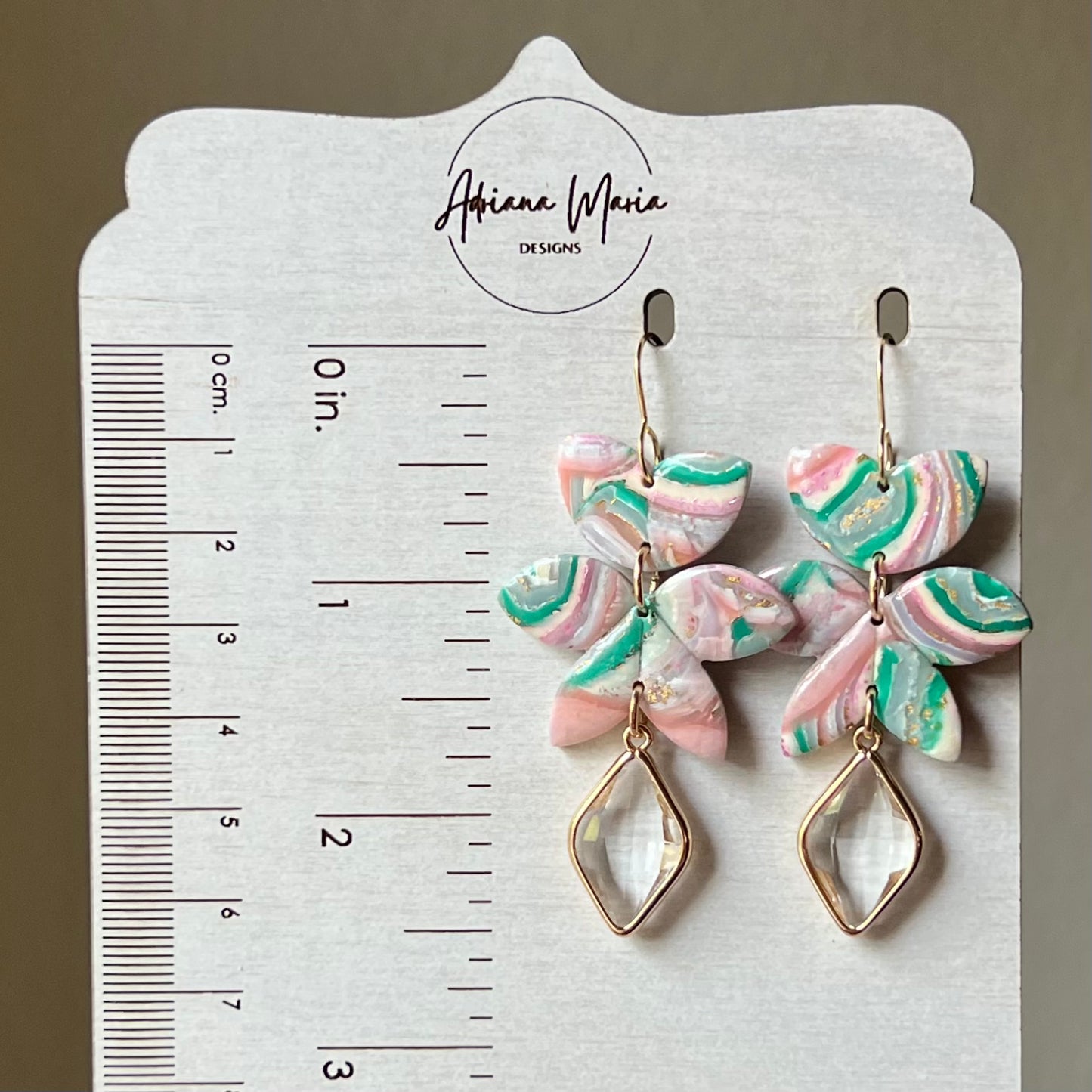 Faux Agate Polymer Clay Earrings