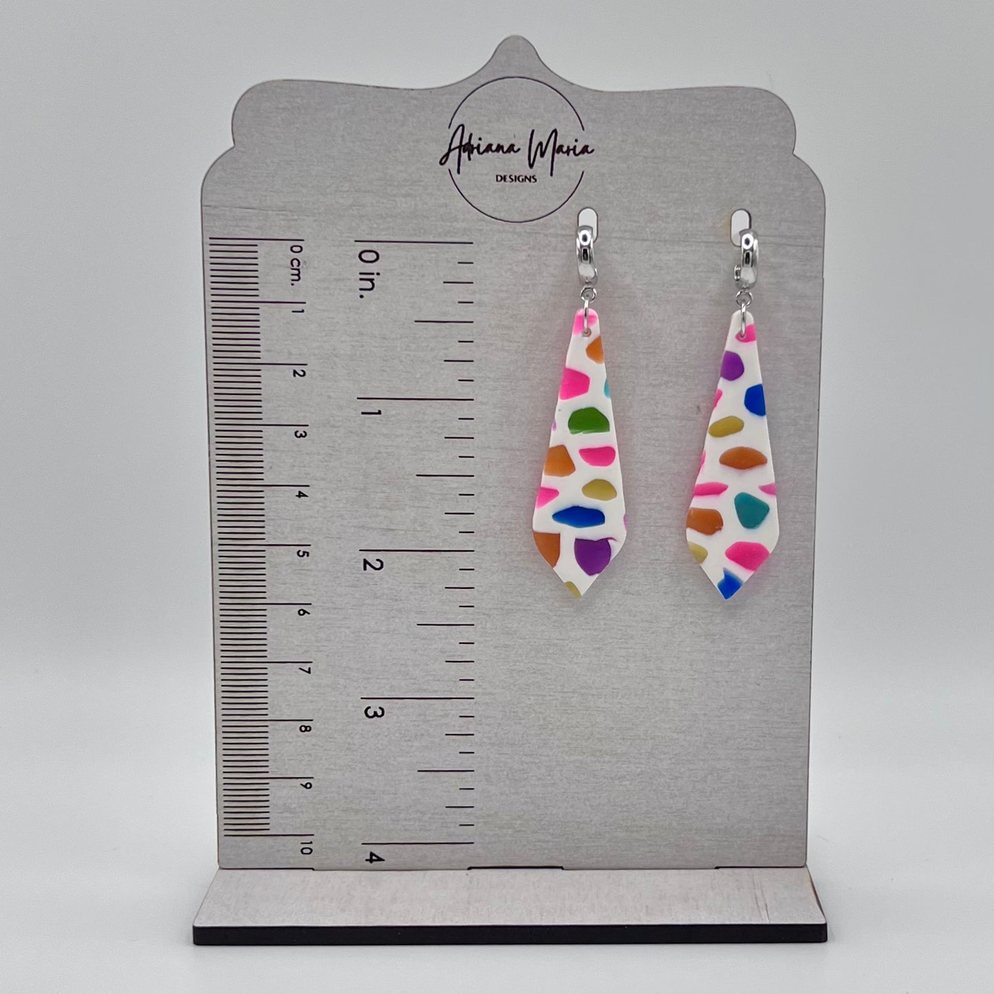 Rainbow Jelly Nougat Translucent Polymer Clay Earrings