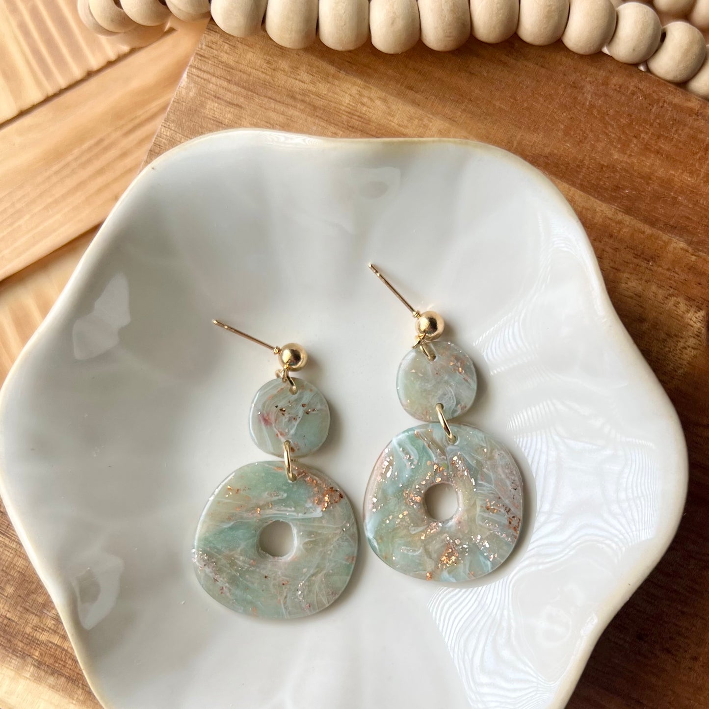 Ethereal Waves Collection: Polymer Clay Earrings