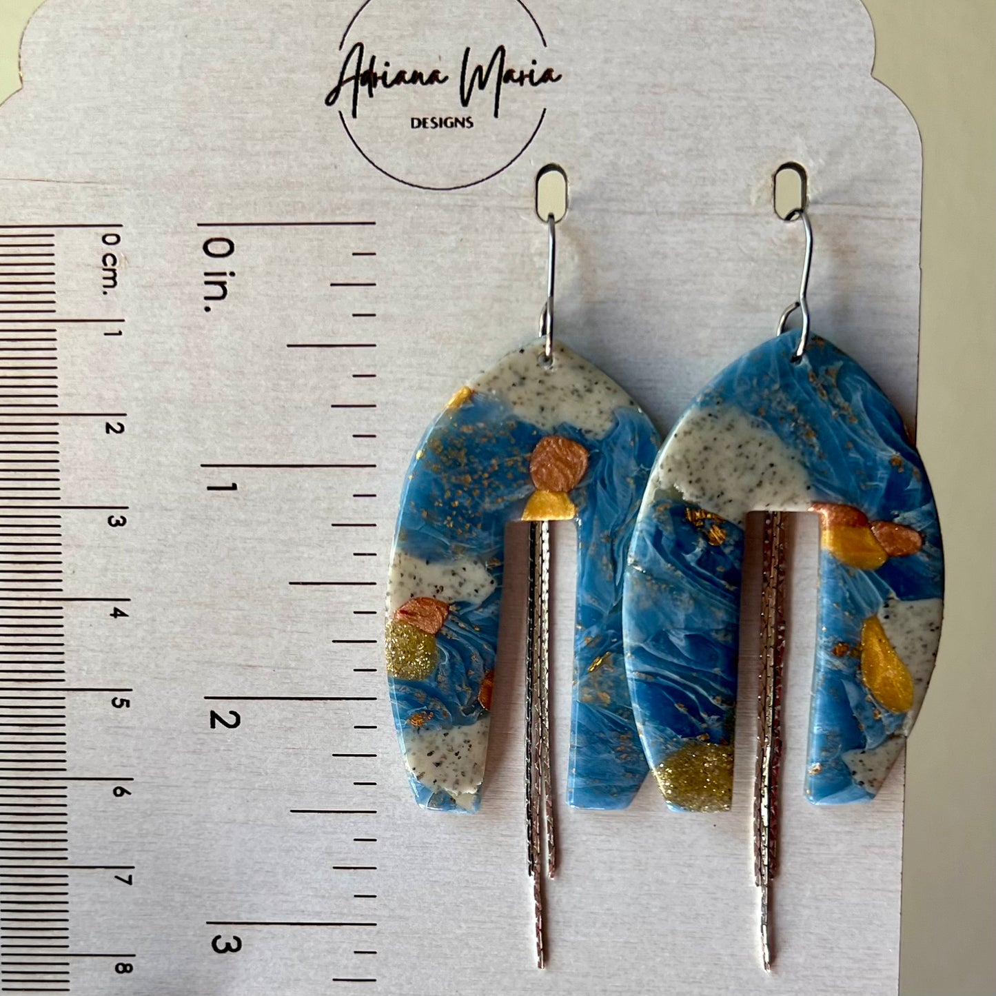Large Arch Polymer Clay Statement Earrings