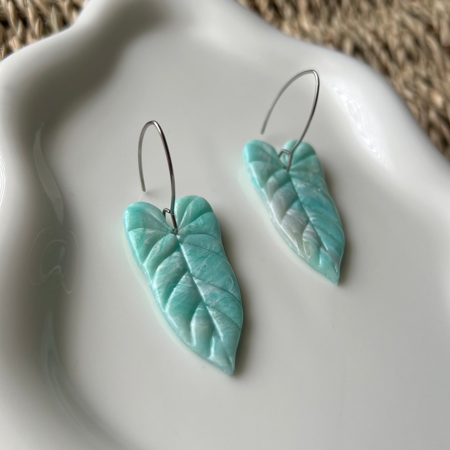 Ocean Waves Polymer Clay Earrings