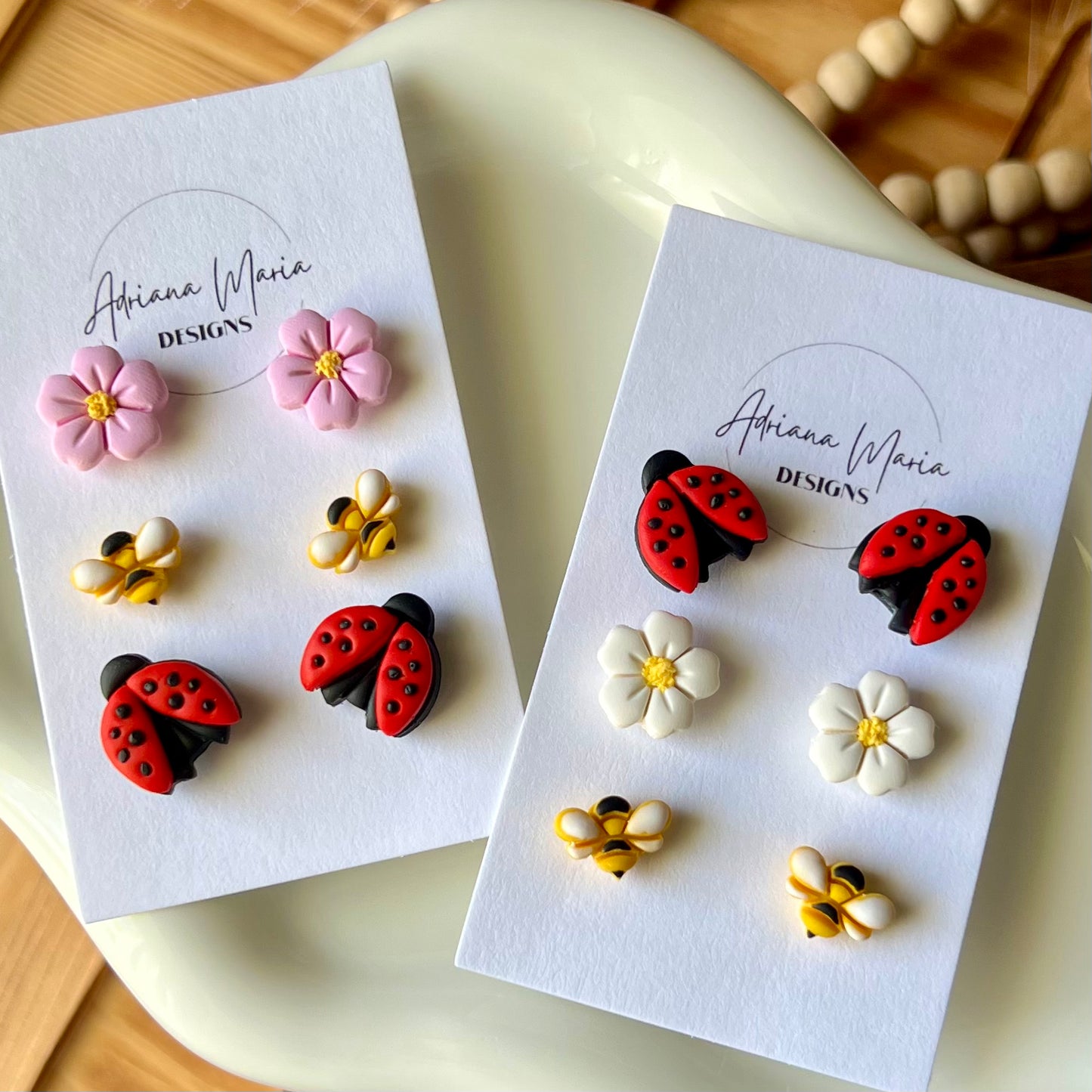 Spring Polymer Clay Stud Earring Pack