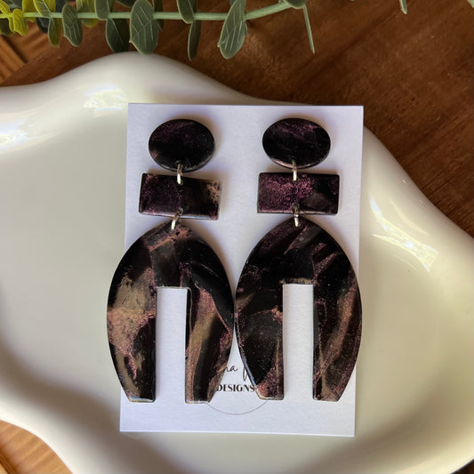Midnight Magic: Polymer Clay Statement Earrings