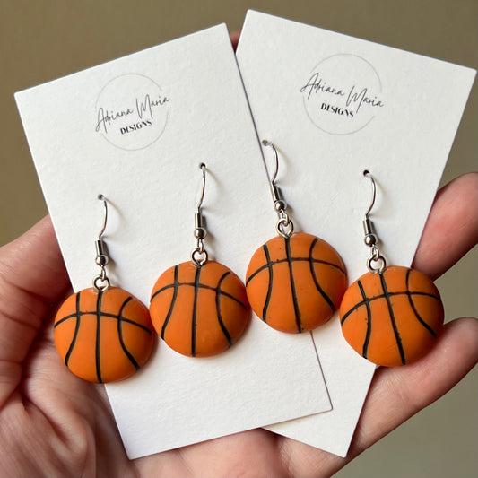 Basketball Polymer Clay Earrings