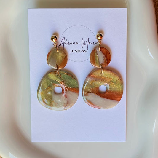 Earthen Glow Polymer Clay Earrings